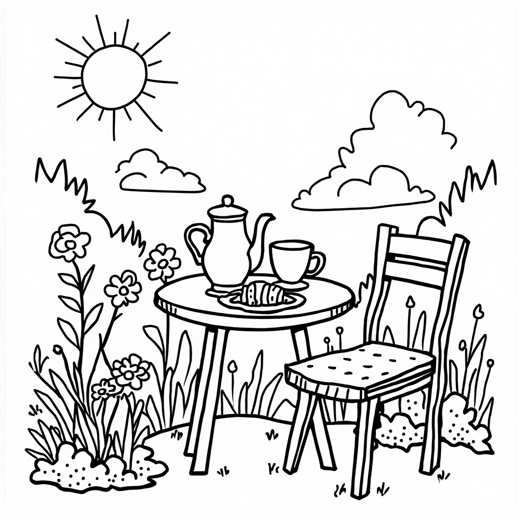 Garden breakfast table — Garden Mornings pack cover