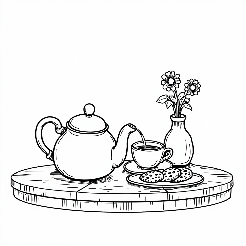 Afternoon tea set on a table